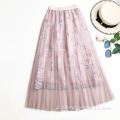 女性ガーゼスカートレディースバブル刺繍スカート